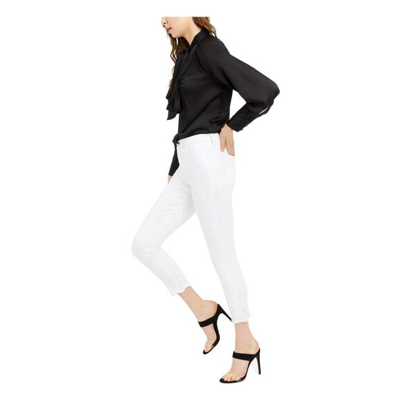 NWT Jen 7 By 7 For All Mankind Womens White Pocketed Skinny Jeans 16 - Picture 3 of 4